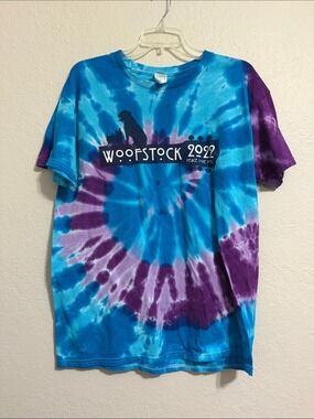 Woofstock 2022 Tie Dyed Shirt Large